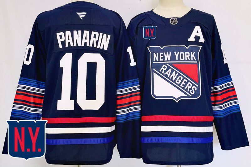 Men New York Rangers #10 Panarin Blue Fanatics 2025 NHL Jersey style 1